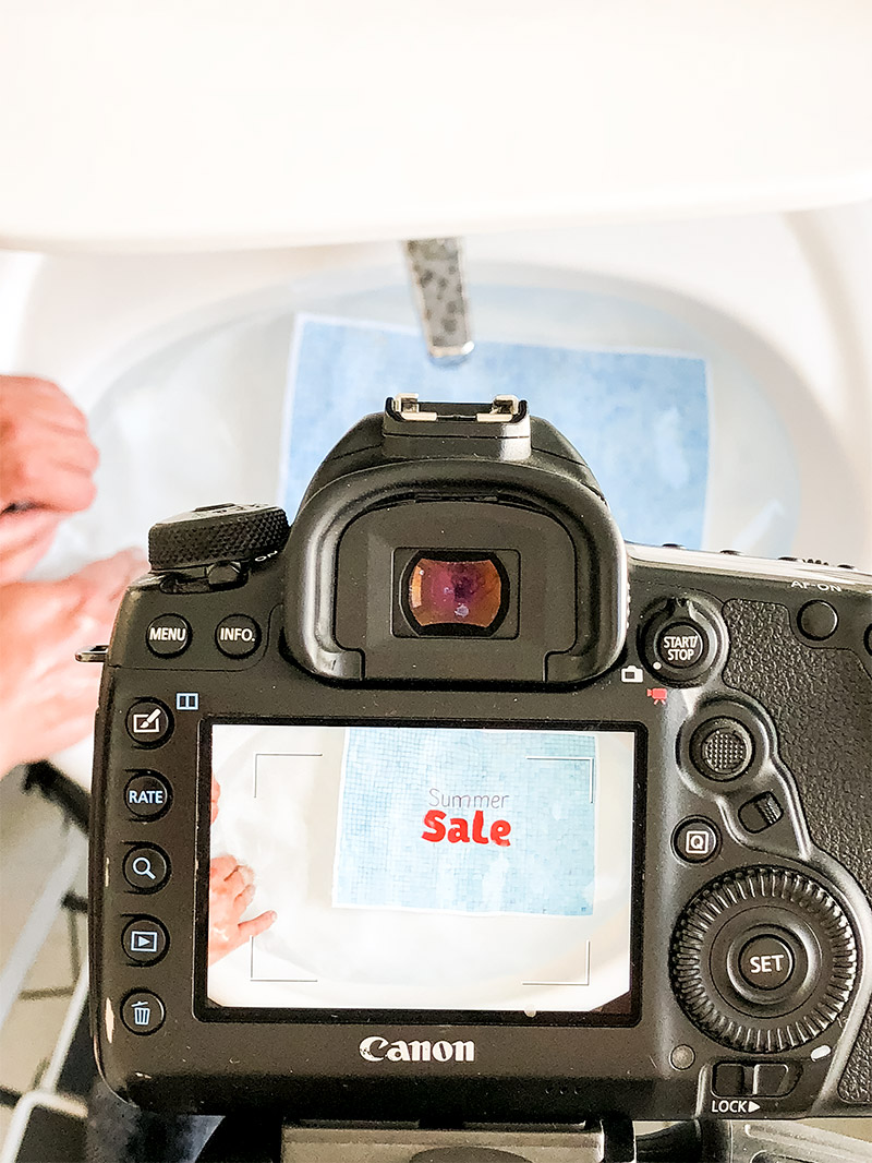 Das Kamera-Setup im Badezimmer