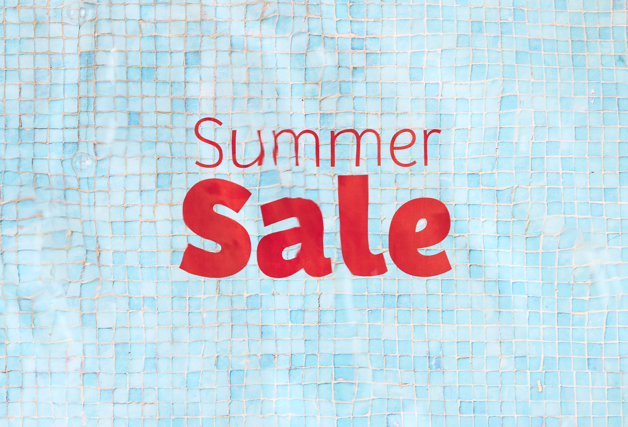 Das finale Ergebnis: das schwimmende Summer Sale-Logo