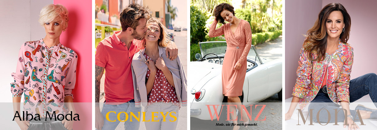 Markenlogos Alba Moda, Conleys, WENZ, MONA