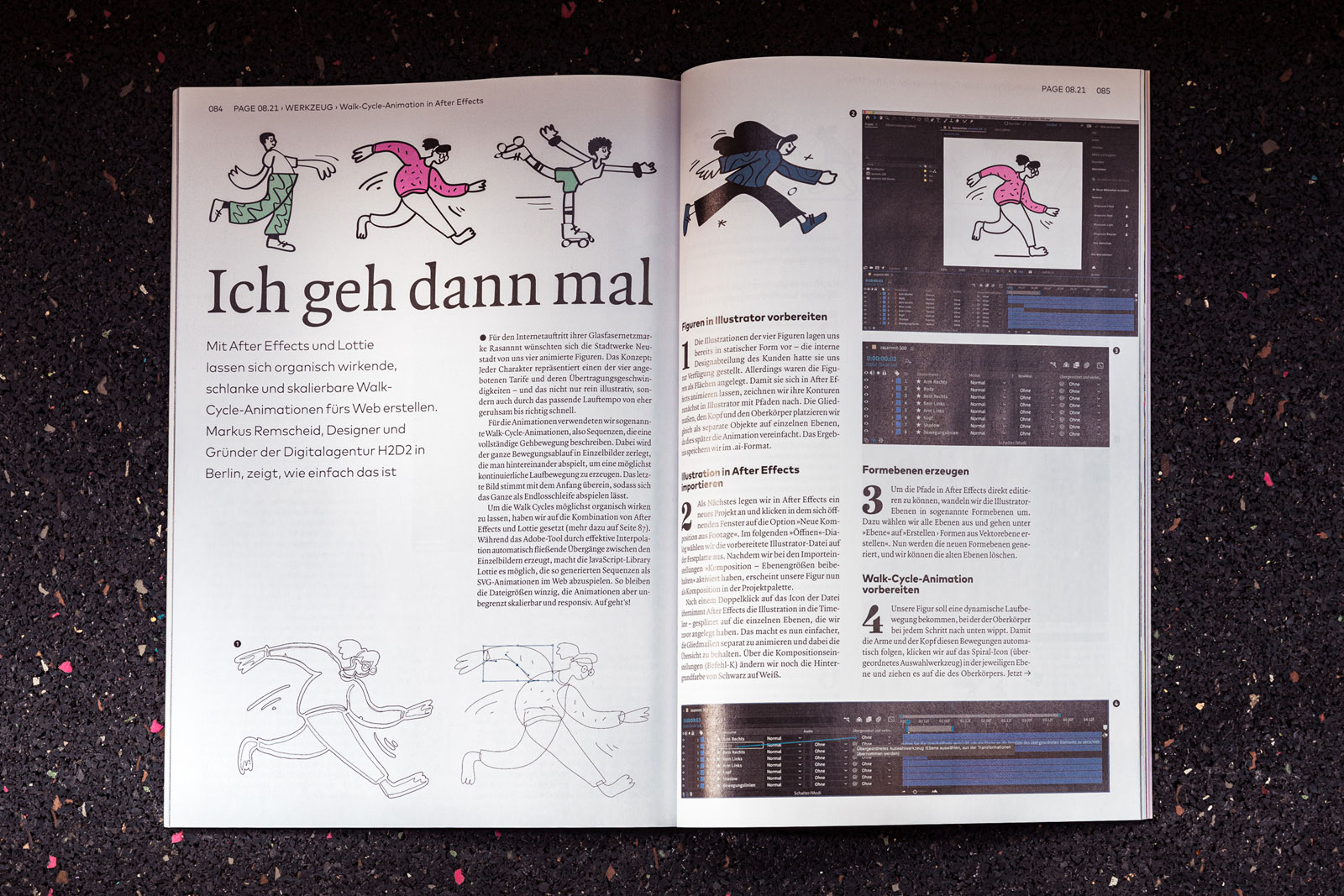 PAGE Magazin 08.21 Fachartikel Webanimation Seite 1–2