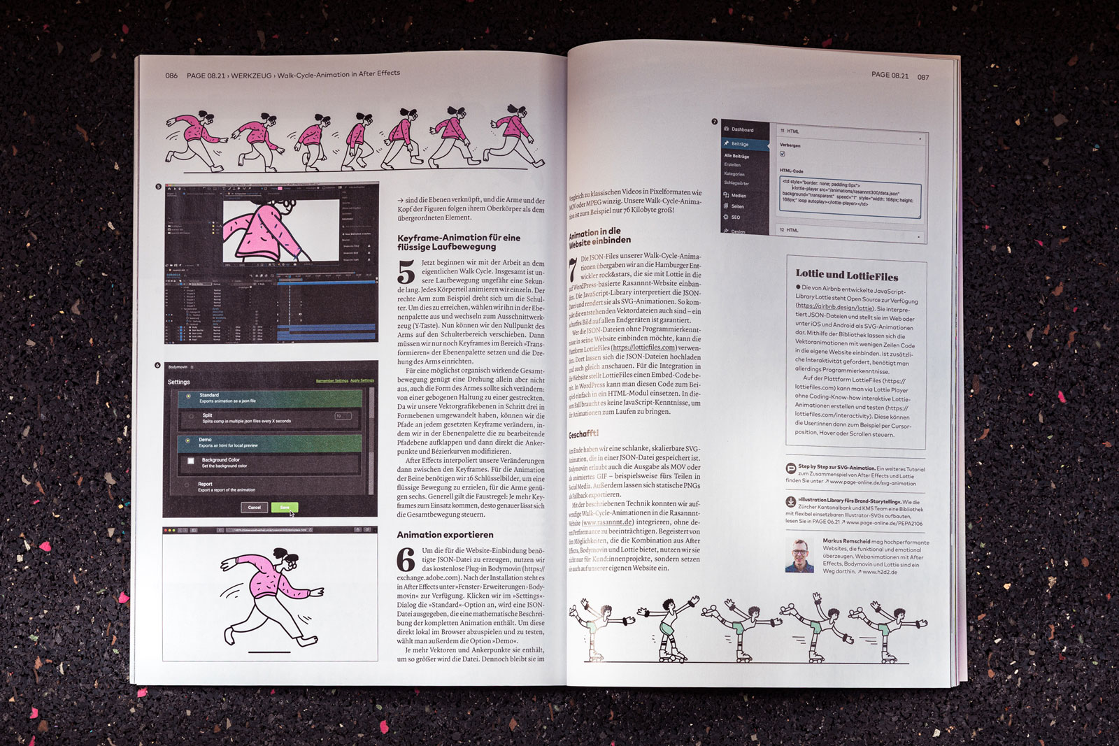 PAGE Magazin 08.21 Fachartikel Webanimation Seite 3–4