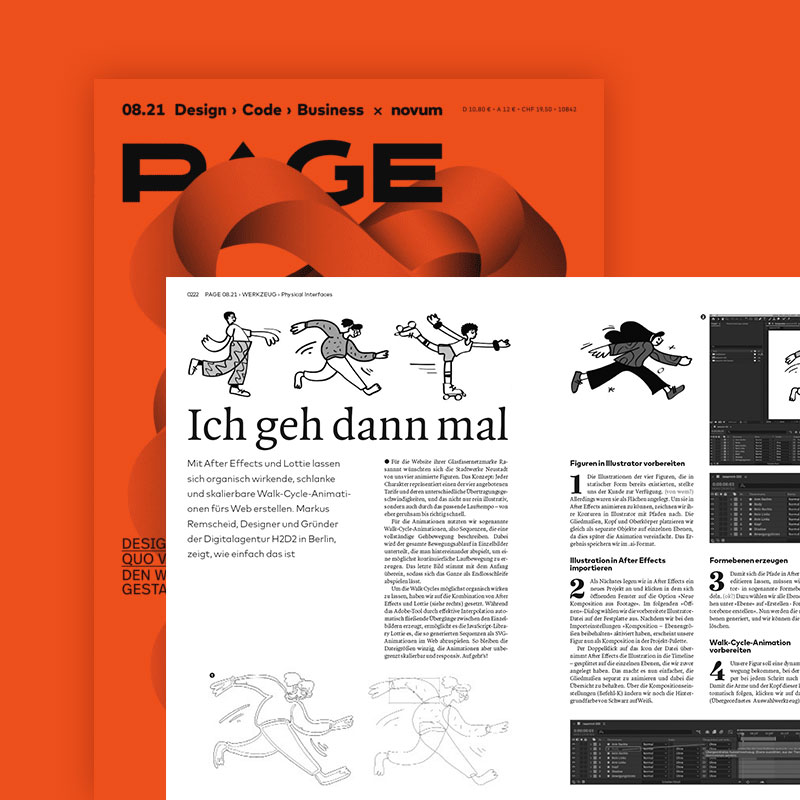 PAGE Magazin 08.21 Fachartikel Webanimation