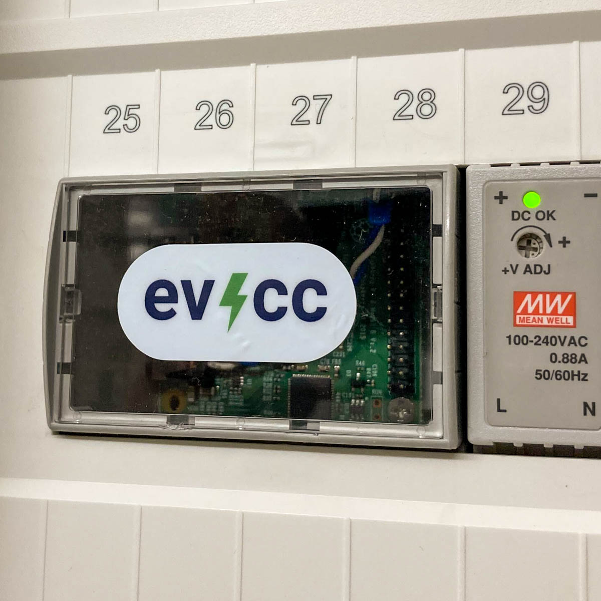 evcc-Sticker im Einsatz