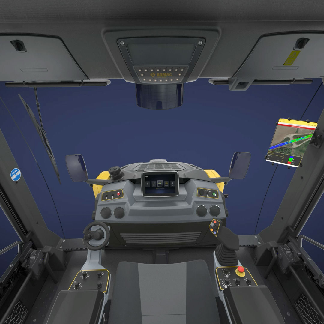 3D-Grafik von myCockpit, dem Kabinenkonzept von BOMAG