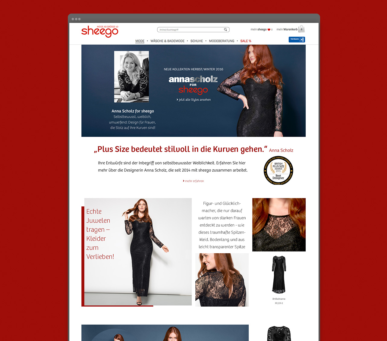 sheego Anna Scholz Webspecial